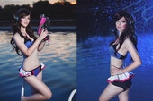 Cosplay D.Va cực gợi cảm trong trang phục áo tắm Bikini