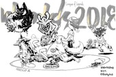 CKTG 2018: Phong Vũ hóa “trẻ trâu”, đạp giữa bụng sói già Flash Wolves trong tranh biếm họa của tác giả người Đài Loan
