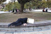 Chỉ có thể xuất hiện tại Nhật Bản: Thánh lầy ngủ ngay tại sân trường, nhờ người xung quanh đánh thức để đi thi