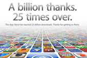 Apple App Store đạt mốc 25 tỷ lượt download