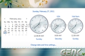 Hiển thị đồng hồ nhiều nước trong Windows 7