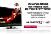 Quảng cáo TV 3D của LG chọc giận Sony, Samsung