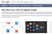 Google thay đổi chính sách bảo mật và điều khoản người dùng