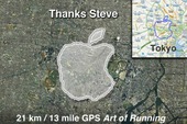 Chạy 13 dặm theo hình logo Apple để dành tặng Steve Jobs