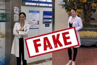 Bệnh viện Đa khoa Hà Thành lên tiếng về clip cô gái khoác blouse trắng ngoài trang phục hở hang, phản cảm