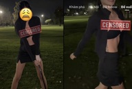 Outfit "mặc như không" khi đi đánh golf, mỹ nhân hớ hênh lộ vòng 1 gây "nhức nhối"
