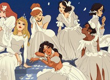 Nhìn ngắm loạt ảnh fan art siêu dễ thương của các nàng công chúa Disney, bảo sao ai cũng mê