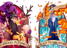 Loạt tranh các nhân vật Harry Potter trở thành huấn luyện viên trong thế giới Pokemon