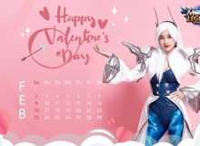 Valentine’s Day - Nữ streamer Mobile Legends: Bang Bang VNG tạo dáng siêu cute trong bộ ảnh lịch cực chất