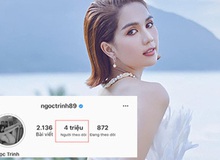 Ngọc Trinh trở thành nghệ sĩ thứ 3 của Vbiz cán mốc 4 triệu follower Instagram, hứa tặng quà đặc biệt cho fan ăn mừng