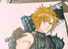 Cter trổ tài vẽ Cloud Strife trong Final Fantasy VII Remake siêu đẹp