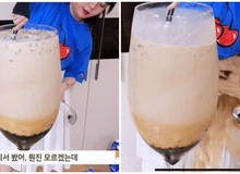 Học bà Tân Vlog làm trà sữa siêu to khổng lồ, nữ Youtuber người Hàn nhận cái kết đắng ngắt