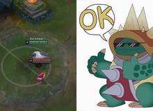 Chẳng cần kích thêm đồ gia tăng tốc độ, Rammus vẫn chỉ mất 6 giây để “phi” từ đường trên xuống đường dưới