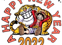 One Piece lên báo Nhật, mở màn 2022 tác giả Oda vẽ tặng fan bức tranh năm con Hổ