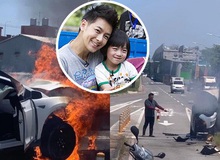 Lâm Chí Dĩnh và con trai 6 tuổi gặp tai nạn thảm khốc, nam tài tử bị thương nghiêm trọng vì xe bốc cháy