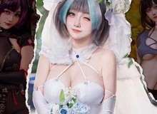 Diện váy cô dâu ngọt ngào, nữ coser lại khiến fan “bùng nổ thị giác”