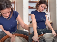 Chỉ ngồi “nặn gốm”, hot girl vẫn dễ dàng hút 1 triệu người xem