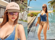 "Phú bà" showbiz Việt diện áo tắm khoe sắc vóc nuột nà, U40 vẫn đẹp như búp bê