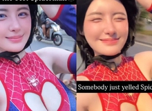 Hot girl hóa Spider Man, trải nghiệm dạo phố Việt đầy thích thú