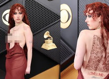 Thảm đỏ Grammy xuất hiện váy khoe thân phản cảm, nản nhất là cách che vòng 1 quá lố lăng