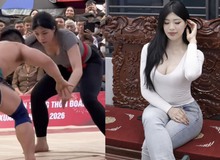 Cô gái xinh đẹp, cao 1m72 "gây sốt" ở sới vật hội làng Bắc Ninh, tiết lộ tiêu chí chọn bạn trai