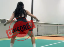 Dạy CĐM cách chơi Pickleball, hot girl gây phẫn nộ vì góc quay quá phản cảm, chẳng khác nào chiêu trò câu view bất chấp