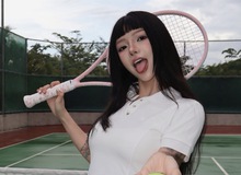 Gác lại vũ đạo triệu view, "Lisa Việt Nam" Ciin lên sân tennis thả dáng, visual "quá trời" xinh!