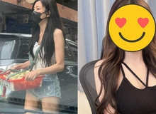 Mặc quần short bán hoa dạo, cô nàng đeo khẩu trang vẫn xinh như hot girl, dân mạng đổ xô tìm info rồi ngã ngửa trước nhan sắc