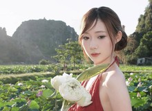Góc chụp siêu đẹp khi "check-in" Ninh Binh của cô nàng hot girl khiến CĐM mê mẩn