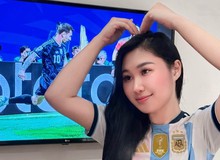 Hòa chung không khí World Cup, gymer Lệ Đặng "lên đồ" cổ vũ Argentina khiến CĐM thích thú