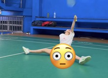 Cô gái trổ tài "xoạc" ngay trên sân cầu lông thu về gần 6 triệu lượt xem, fan ngỡ ngàng