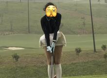 Cô gái bất chấp mưa bão ra sân golf "vung gậy": Mạng xã hội tranh cãi, mê thể thao hay làm màu?