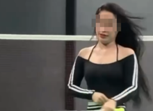 "Làm trò" trên sân cầu lông, hot girl khiến dân tình bất bình chỉ trích