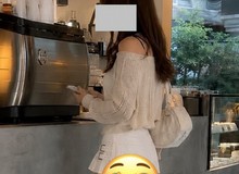Mặc váy ngắn đi cà phê nhưng gặp sàn nhà bằng gương, cô gái tạo nên tranh cãi "nóng" trên mạng xã hội