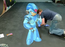 Vẽ Mega Man X 3D bằng phấn tuyệt đẹp