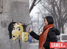 Ấn tượng với tranh 3D về game trên phố cổ Trung Quốc