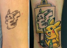 Sửa hình xăm Pikachu bị lỗi, ai cũng phải cười lăn khi thấy tác phẩm