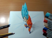 Hướng dẫn vẽ hình Son Goku 3D đẹp tuyệt vời