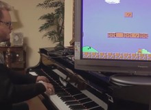 Không thể tin nổi có người chơi "nhạc sống" theo game Mario