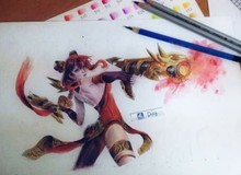 Nam game thủ thể hiện sự đam mê Liên Quân Mobile bằng việc vẽ các vị tướng lên… giấy A4