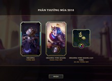 Hãy đăng nhập LMHT ngay bây giờ, phần thưởng Xếp hạng mùa giải 2018 đã chính thức được trao tặng