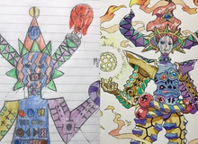 Lấy cảm hứng từ tranh vẽ bậy của con, ông bố vẽ nên những siêu phẩm anime đẹp đến nín thở