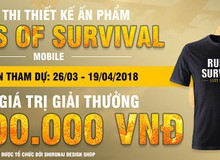 Tham gia thiết kế áo thun Rules of Survival để nhận thưởng 10 triệu đồng
