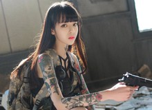 Cùng ngắm bộ ảnh của hot girl xăm trổ cosplay PUBG cực chất