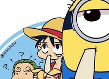 Minion đã du lịch tới thế giới One Piece qua bộ fanart cực kì đáng yêu