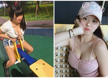 Ngồi bập bênh khoe ngực nửa kín nửa hở, cô nàng nữ sinh hóa hot girl chỉ sau một đêm