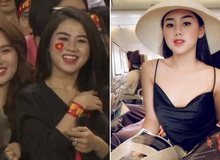 Nữ CĐV xinh đẹp xuất hiện trên khán đài trận Việt Nam - UAE: Tưởng người lạ hóa ra người quen, từng làm việc cùng Trâm Anh
