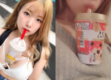 Trào lưu mới siêu bổ mắt của các hot girl Nhật Bản: Thử thách uống trà sữa bằng ngực "khủng"