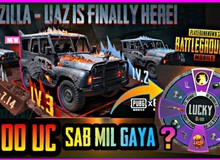 PUBG Mobile chào hàng xe UAZ chúa tể Godzilla, game thủ lại "khô máu" với Lucky Spin