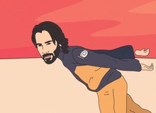 Keanu Reeves thực hiện kiểu chạy "Naruto run" đến khu vực 51 để xem người ngoài hành tinh